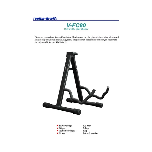 V-FC80 Univerzális gitárállvány