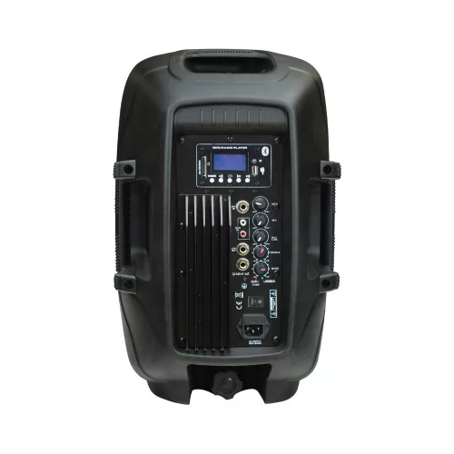 LK-1679-2-10B Aktív műa. hangfal, 10", 150/300W, FM rádióval, MP3, Bluetooth, passzív hangfal kimenet