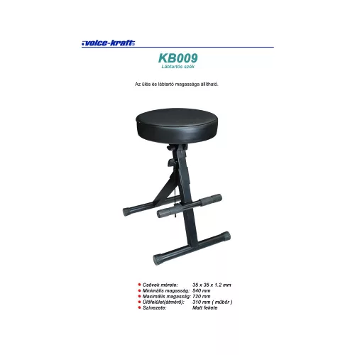 KB009 Lábtartós szék
