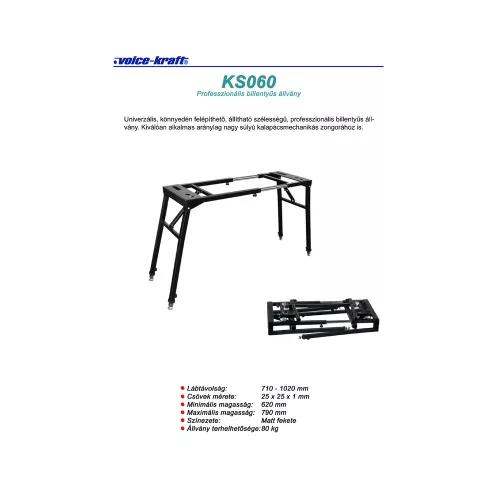 KS060 Professzionális billentyűs állvány