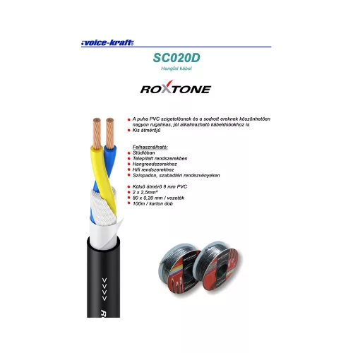 SC020D 2x2,5 Hangfalkábel