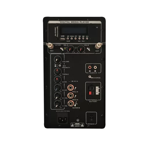 LK-1679-12G2 12" 80/200W akkumulátoros hangfal, 2 Mikrofon, MP3, Bluetooth