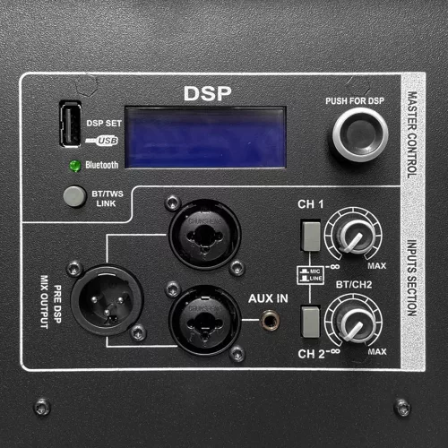 MG15D Bi-Amp Aktív hangfal 500/1000W, 15",DSP, Bluetooth5.1 TWS