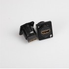 WorldMix HDMI átvezető – HDMI aljzat - HDMI aljzat, ''D'' házba szerelve, fekete