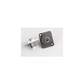   WorldMix 3,5 jack aljzat – sztereó 3,5 mm, XLR "D" méretű lapon, fekete